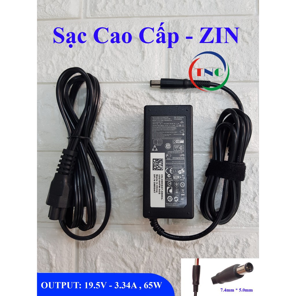 Sạc Dell tốt 19.5V – 3.34A – 65W chân kim to (Adapter Dell ZIN)