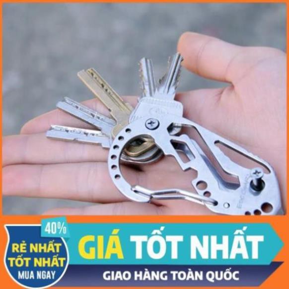 Móc khóa Carabiner - Lưu Trữ Chìa Khóa Bằng Thép Không Gỉ - Ron Cao Su và Long Đền  - Hàng Có Sẵn Trong Kho