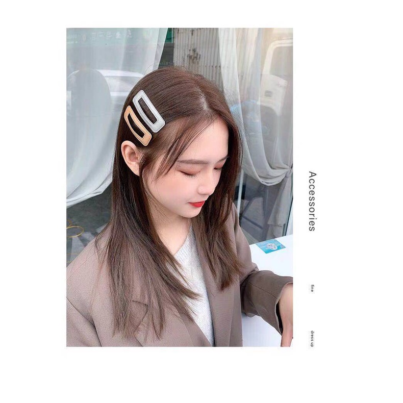 Kẹp tóc da PU phong cách retro Hàn Quốc thời trang thu đông cho phái nữ