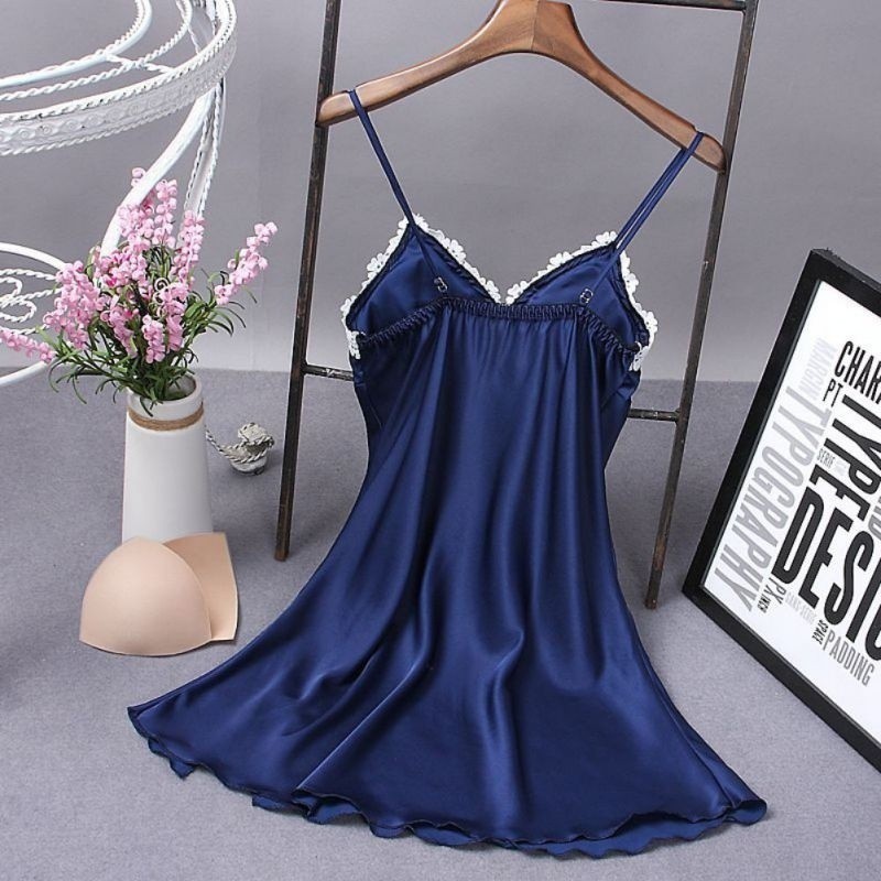 FREESHIP ĐƠN 99K_ Váy ngủ vải lụa quyến rũ có mút ngực cho nữ | BigBuy360 - bigbuy360.vn