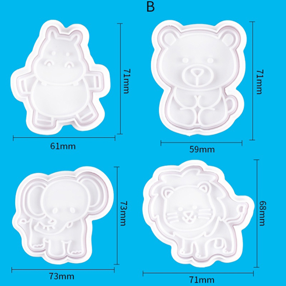 Bộ 4 Khuôn Làm Bánh Quy Tạo Hình Động Vật Ngộ Nghĩnh Tiện Dụng