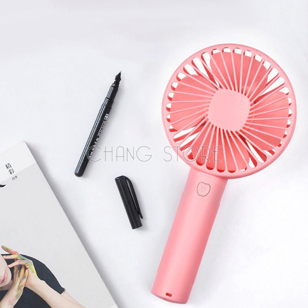 Quạt Cầm Tay Pin Sạc 4 Cánh 3 Tốc Độ Gió Có Đế Để Bàn, Quạt Để Bàn Pin Sạc USB Tiện Lợi | BigBuy360 - bigbuy360.vn