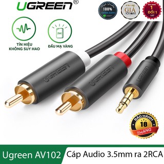 Cáp âm thanh chuyển cổng 3.5mm ra 2rca - chính hãng ugreen av102
