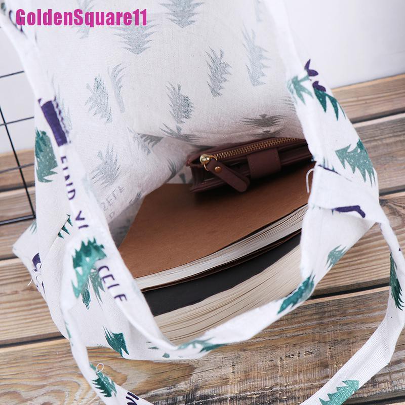 1x Túi Xách tote Vải Lanh In Hình Xương Rồng