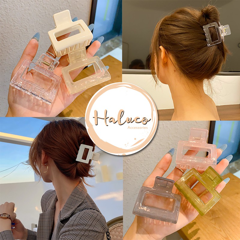 Kẹp tóc càng cua phong cách Hàn Quốc nhiều màu xinh xắn cho nữ Haluco accessories KT05