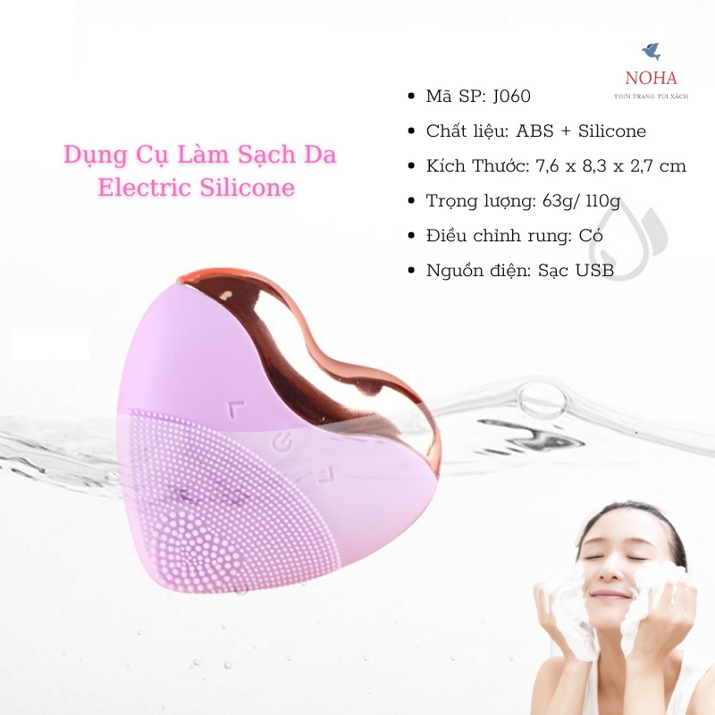 Máy rửa mặt bằng silicone chống thấm nước J060