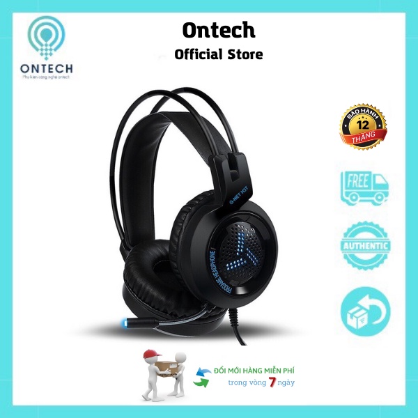 Tai nghe gaming Gnet H3t 3.5 và 7.1 led 7 màu