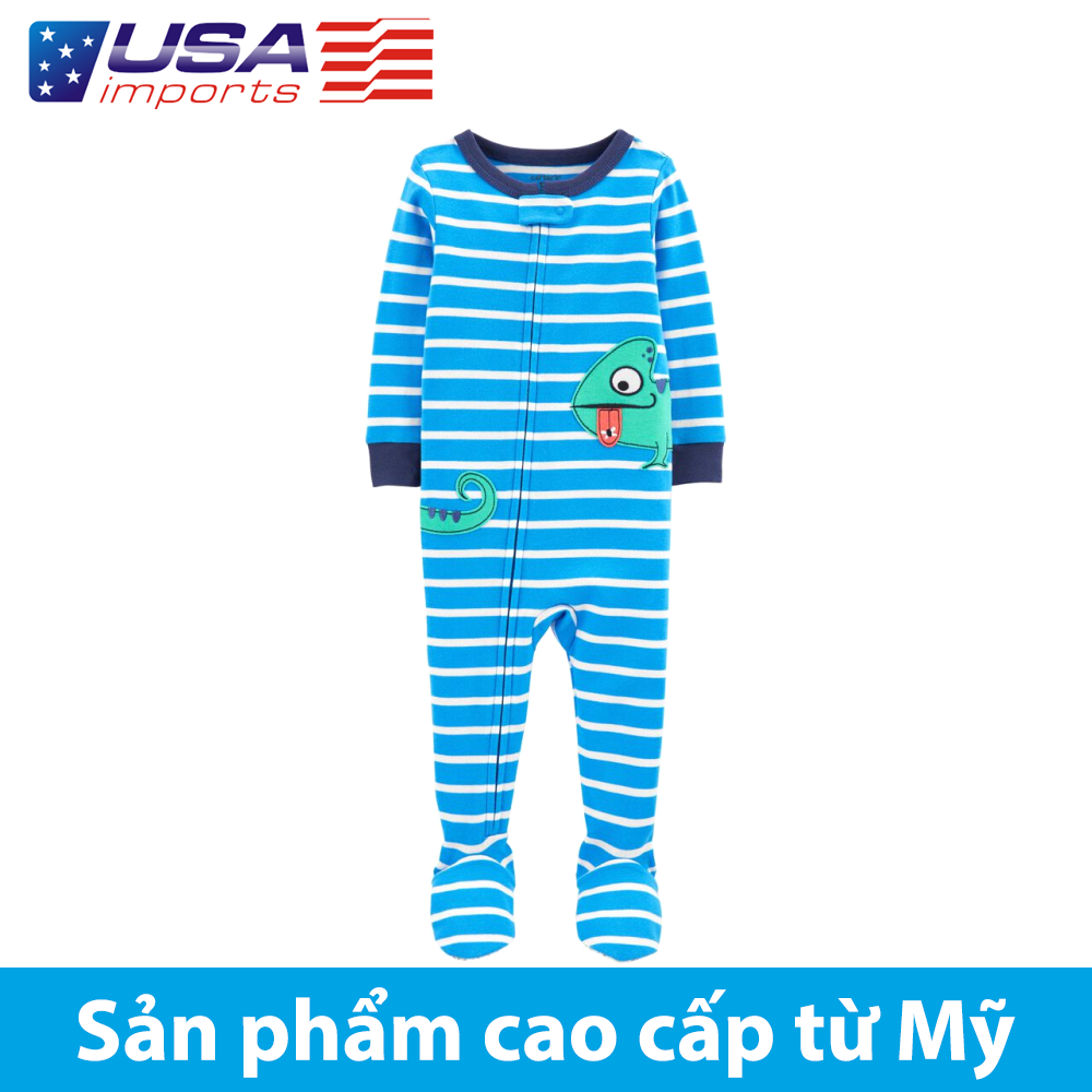 Đồ dài, đồ ngủ cotton phôm ôm xanh Chameleon Car-tờ Auth Từ Mỹ (1K461912)