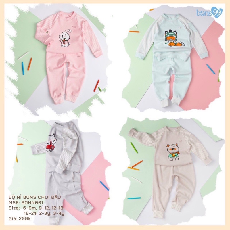 Bộ nỉ dày ấm Bons99