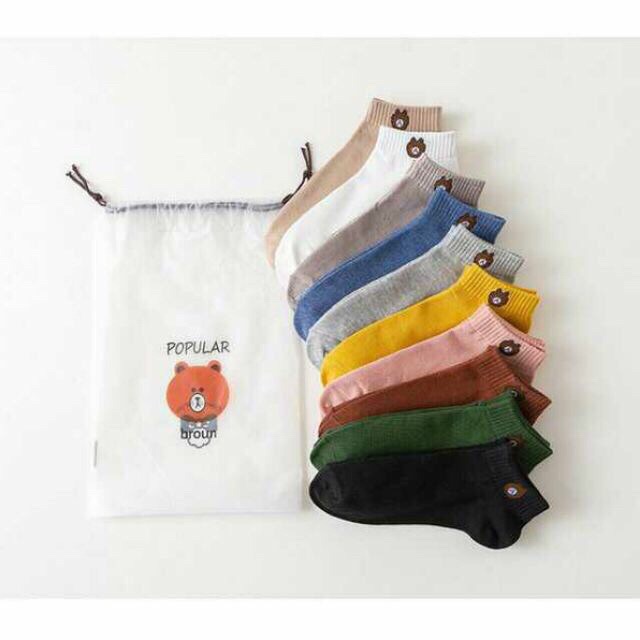 SET 50 LỐ (500 ĐÔI) TẤT GẤU TÚI ZIP XỊN XÒ HÀNG LOẠI 1.