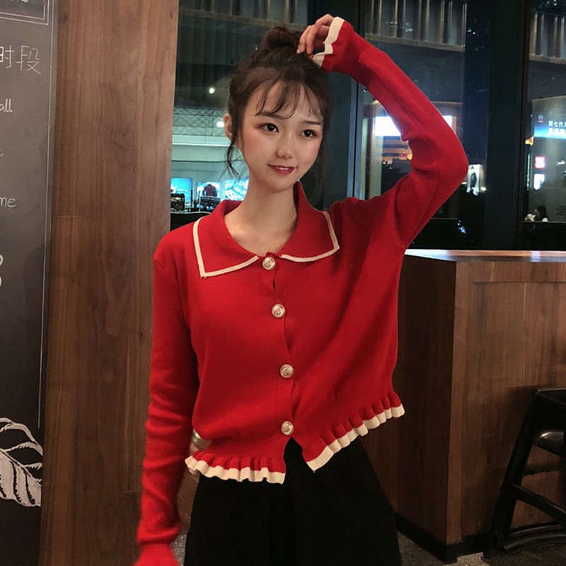Áo Cardigan dệt kim tay dài thiết kế thanh lịch cho phái nữ
