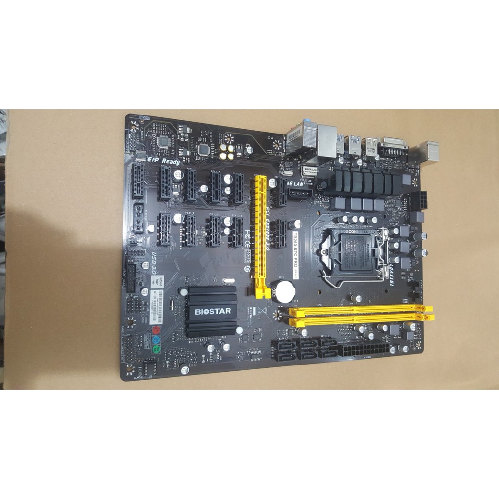 Bo mạch chủ BIOSTAR TB250-BTC, BTC+, Pro chuyên cày coin, máy văn phòng - Hàng Chính Hãng