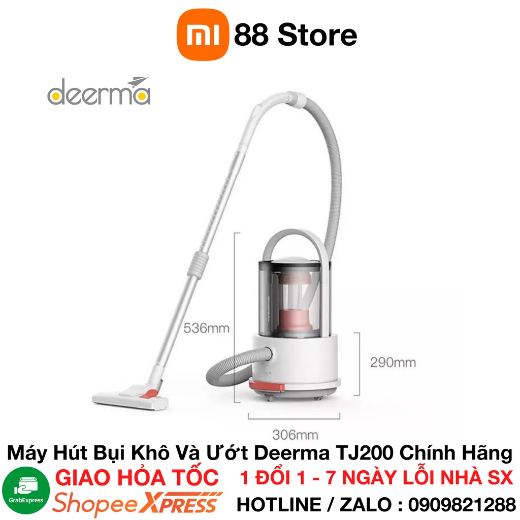 Máy Hút Bụi Khô và Ướt Xiaomi Deerma TJ200 hút bụi đa năng tiện lợi FullBox Chính Hãng