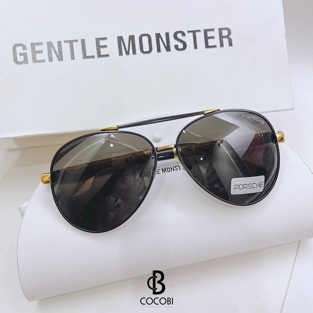 Kính Mát Nam Cao Cấp Chân Gỗ Dáng Phi Công Tròng Thuỷ Tinh Chống Tia UV - CBKMM 61