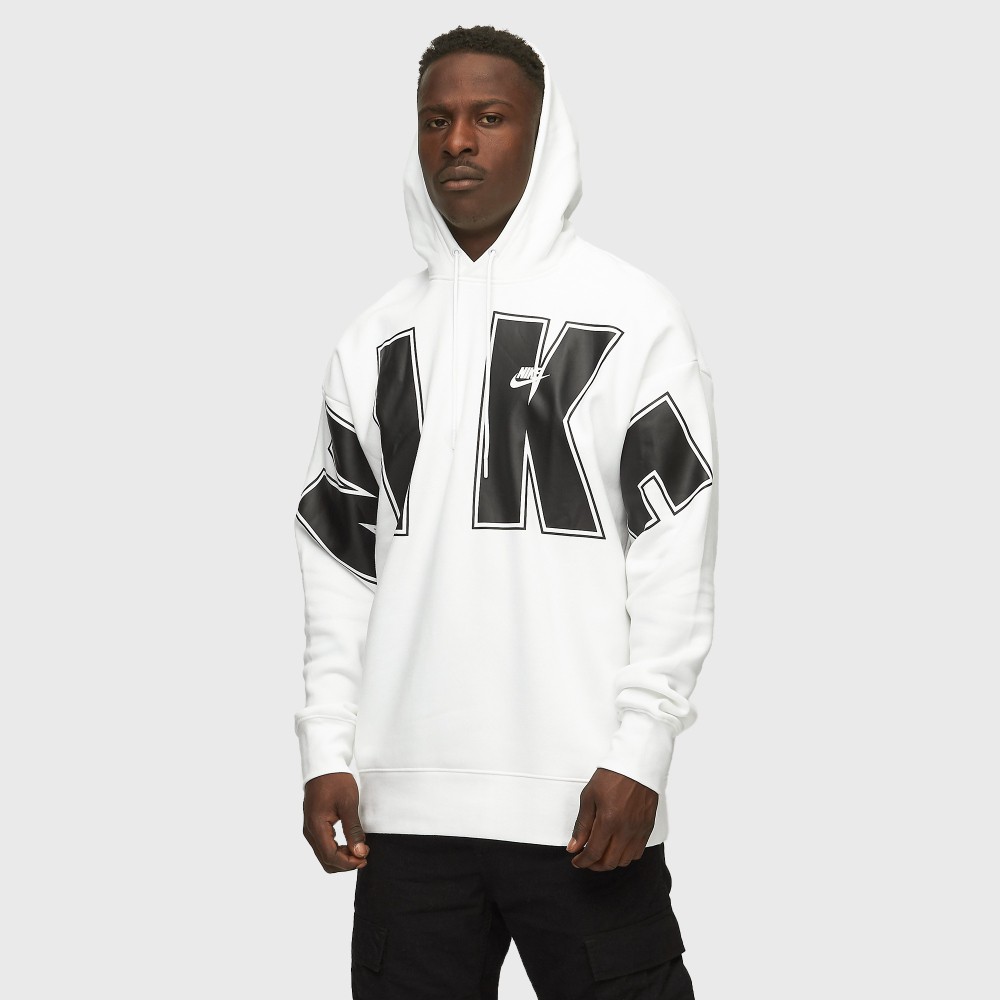 Áo khoác Nike Sportwear Fleece Pullover Hoodie Jacket - Trắng chữ đen