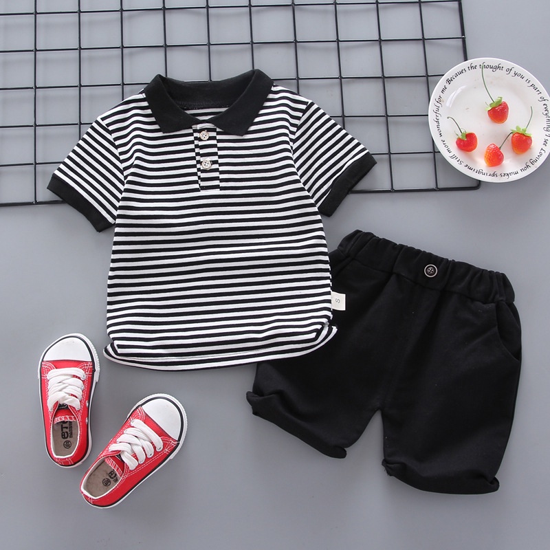 Set Đồ Mùa Hè 2 Món Gồm Áo Thun Cotton In Họa Tiết Hoạt Hình + Quần Dài Cho Bé