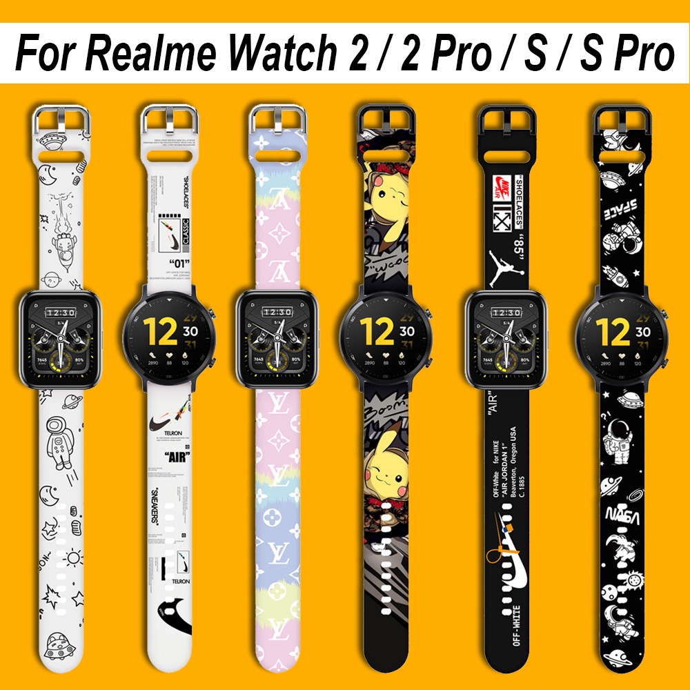 Silicone Dây Đeo Silicon Thay Thế Cho Đồng Hồ Realme Watch 2 / 2 Pro / S