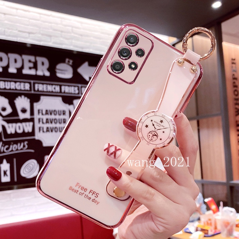 Ốp Điện Thoại Silicone Mềm Có Quai Cầm Tay Mẫu Mới Cho Samsung Galaxy A73 A53 A03 A33 M23 M33 5G A13 A23 LTE 4G