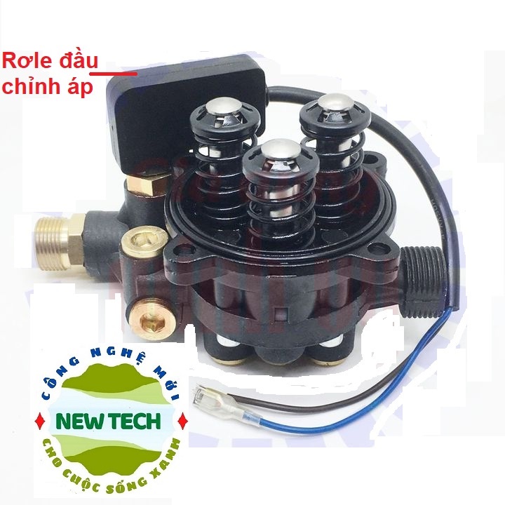 Bộ đầu bơm dùng cho máy rửa xe chỉnh áp Zukui RS3/ S7/ Osaka R1 gồm rơ le, linh kiện máy xịt rửa cao áp