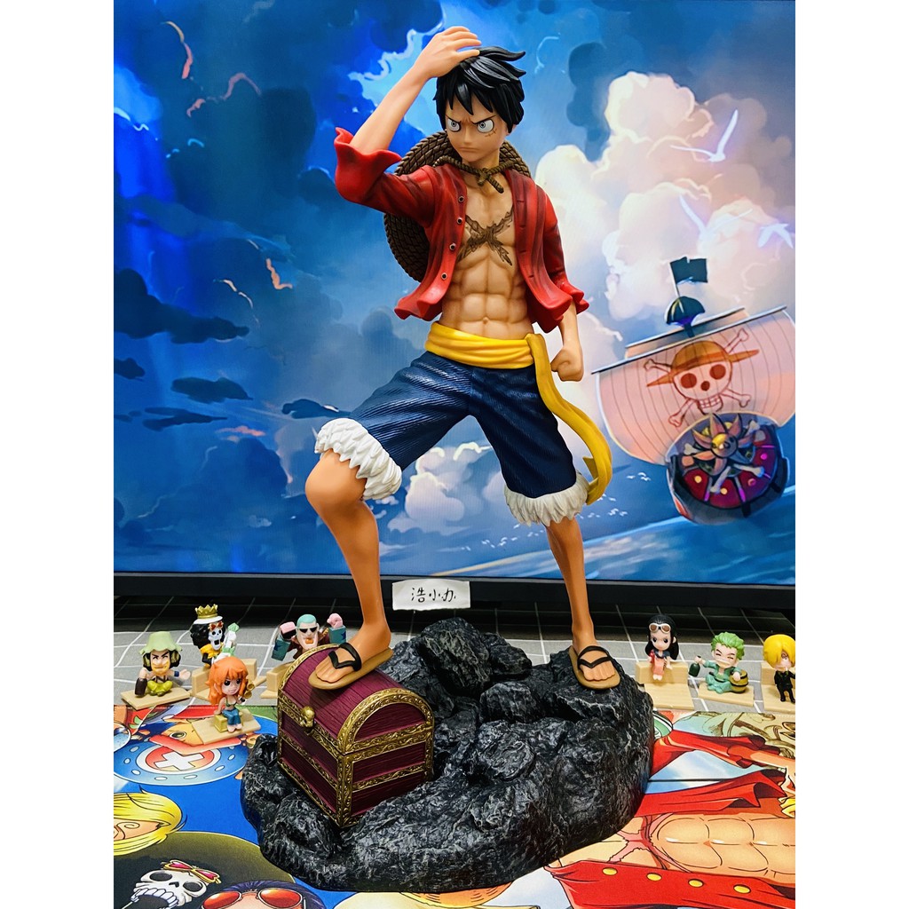 [SỐC] Mô hình luffy và kho báu băng hải tặc mũ rơm (one piece)