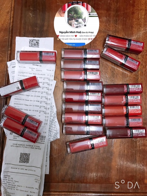 Son BJ Velvet HÀNG CHUẨN PHÁP SẴN ĐỦ BẢNG MÀU