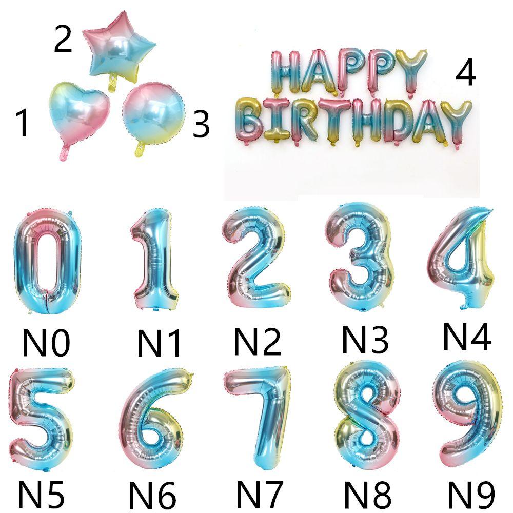 Set 1 Giấy Nhôm 32 Inch Màu Gradient Mừng Năm Mới