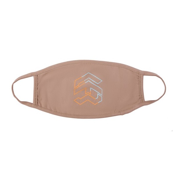 5THEWAY® /two-tone line/ BIG LOGO MASK™ in GREIGE aka Khẩu Trang Nâu