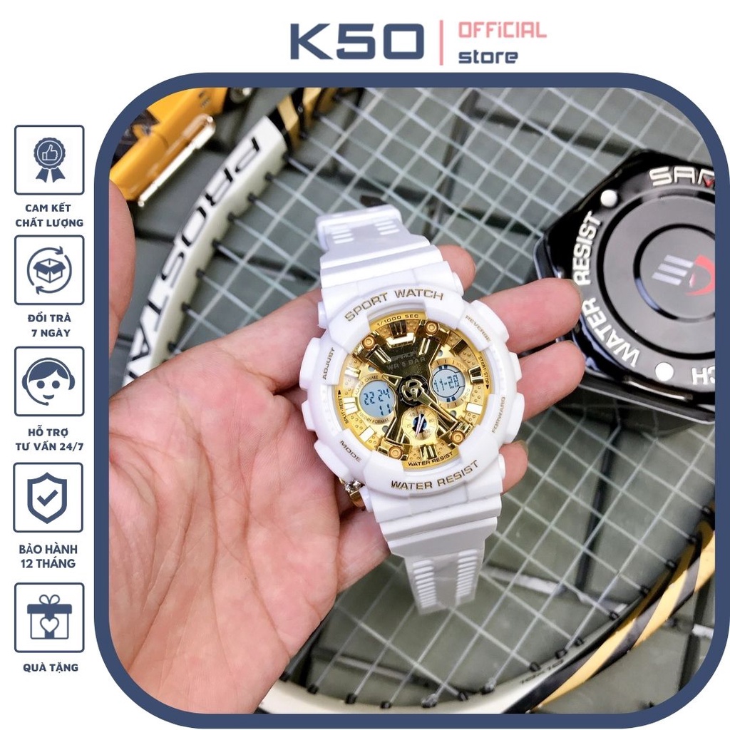 Đồng hồ nam nữ sanda 6033 kim điện tử thể thao
