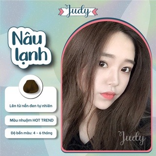 Thuốc nhuộm tóc màu Nâu lạnh + tặng oxy trợ nhuộm |judyhairs tự nhuộm tóc tại nhà dễ dàng