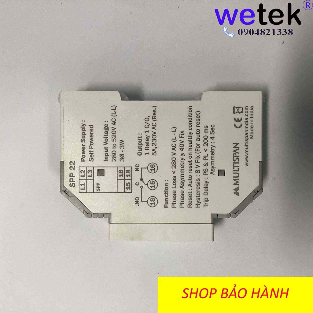 Multispan India SPP-22 Rơ le bảo vệ Pha  giá gốc rẻ, tốt, bảo hành, giấy tờ đủ