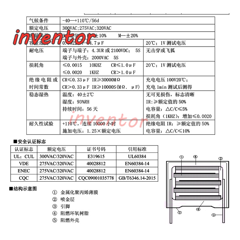 Tụ Điện Tiêu Chuẩn X2 103/104/105/222/224/225/334/472/473/562/682K 275V