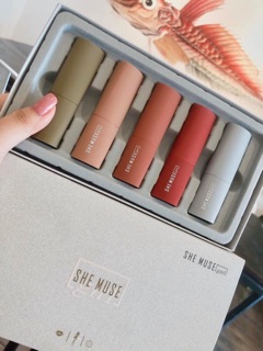 BỘ SON 5 THỎI #SHEMUSE HÀN QUỐC