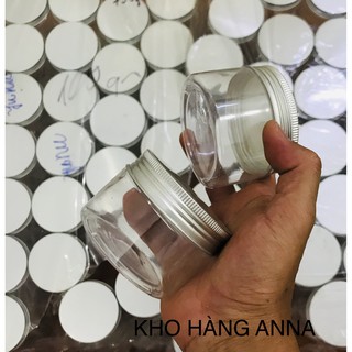 25 HỦ NHỰA NẮP NHÔM 100GR - 25 HỦ PET 100GR NẮP NHÔM THIẾC - 25 HỦ TRÒN NHỰA 100GR HỦ TỐT