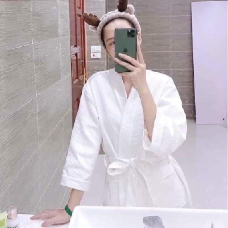 Áo choàng tắm tổ ong ⚡️FREE SHIP⚡️dùng trong khách sạn, gia đình, spa.