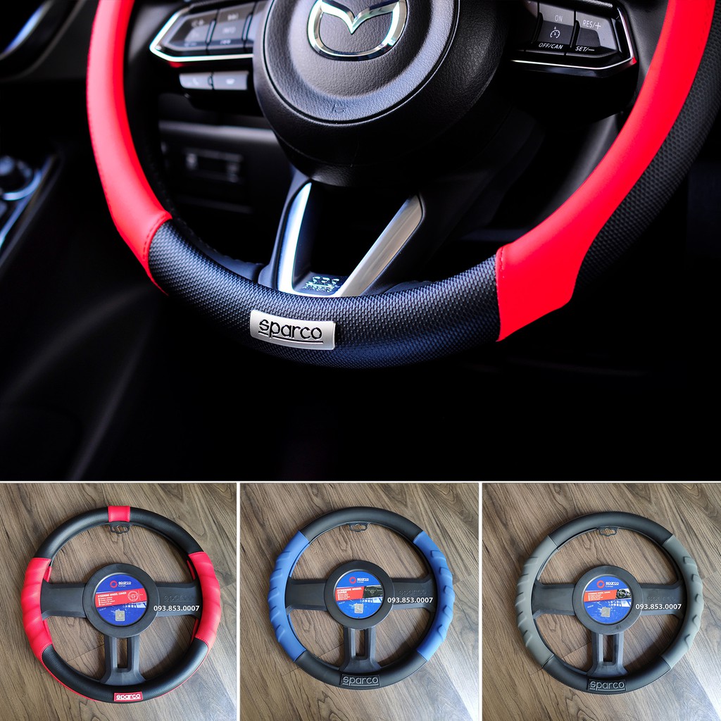 Vỏ Bọc Vô Lăng Sparco Italia Cao Cấp HÀNG CHÍNH HÃNG