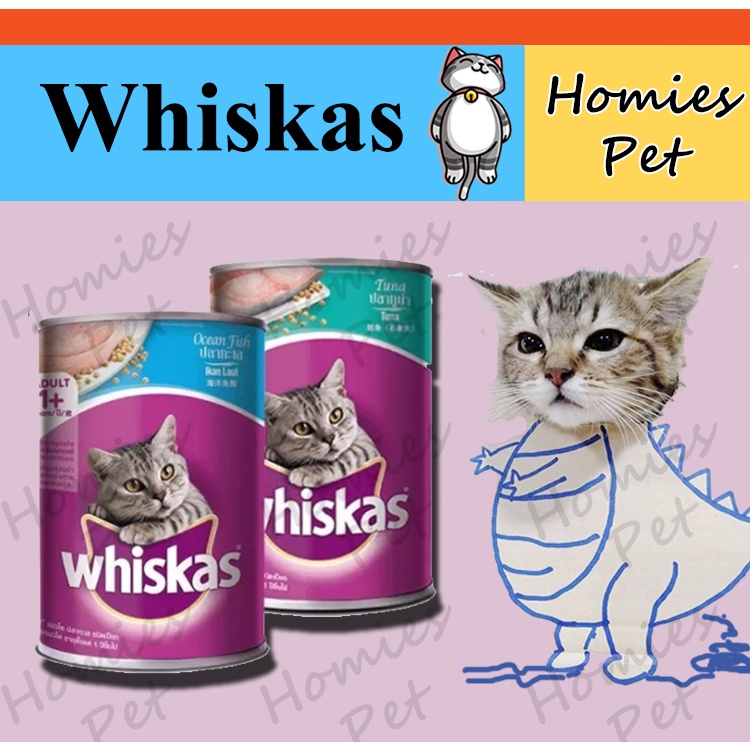 Pate whiskas lon 400g, thức ăn cho mèo - Homies Pet