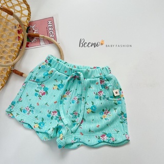 Quần đùi hoa nhí cho bé gái Beemo, chất liệu cotton, 4 màu cực đẹp B122