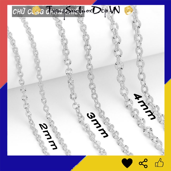 Dây chuyền nữ inox kiểu chữ cong chạm chiếu lấp lánh khóa Xịn sáng đẹp không đen, dễ phối đồ