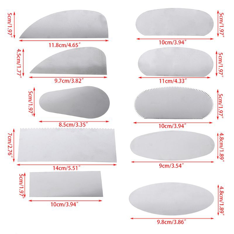 Set 10 Dao Cắt Tạo Hình Đất Sét Chuyên Dụng