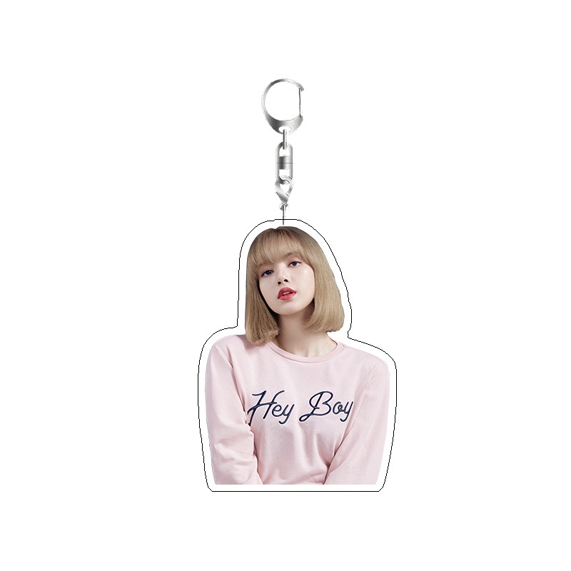 Móc Khóa Hình Lisa BLACKPINK BP Hai Mặt acrylic