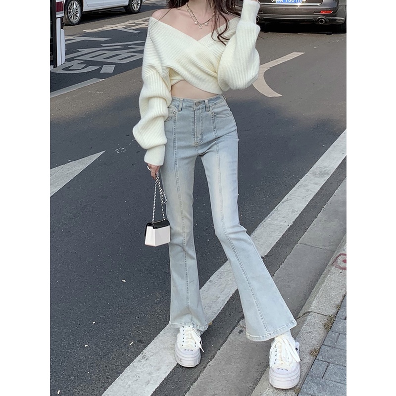 Quần denim lưng cao dáng ôm co giãn thời trang trẻ trung 49008 | BigBuy360 - bigbuy360.vn