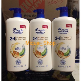 Dầu gội - xả 2 in 1 hạnh nhân, nha đam Head & Shoulders Complete Scalp Care 1.18l