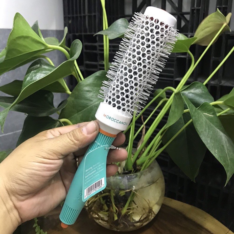 MOROCCANOIL ] LƯỢC TRÒN GỐM SẤY XOĂN MOROCCANOIL CERAMIC ROUND BRUSH CHÍNH HÃNG size 35mm