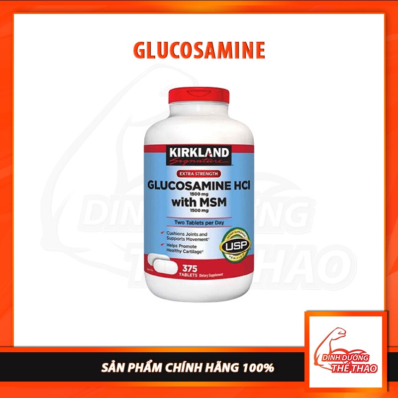 Viên Uống Hỗ Trợ Xương Khớp KIRKLAND Glucosamine HCI with MSM - 375 viên - Từ Mỹ