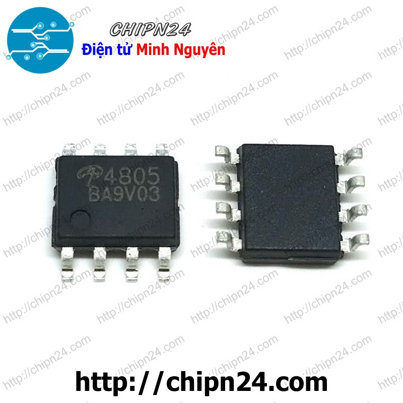 [2 CON] Mosfet Dán AO4805 SOP-8 9A 30V (2 Kênh P) (SMD Dán) (4805)