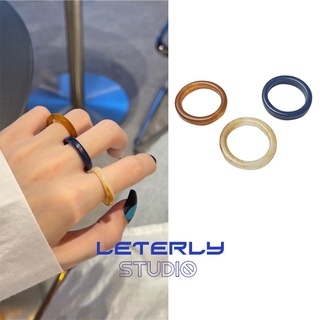  Nhẫn Nhựa Resin Nhiều Màu Phong Cách Hàn Quốc F546