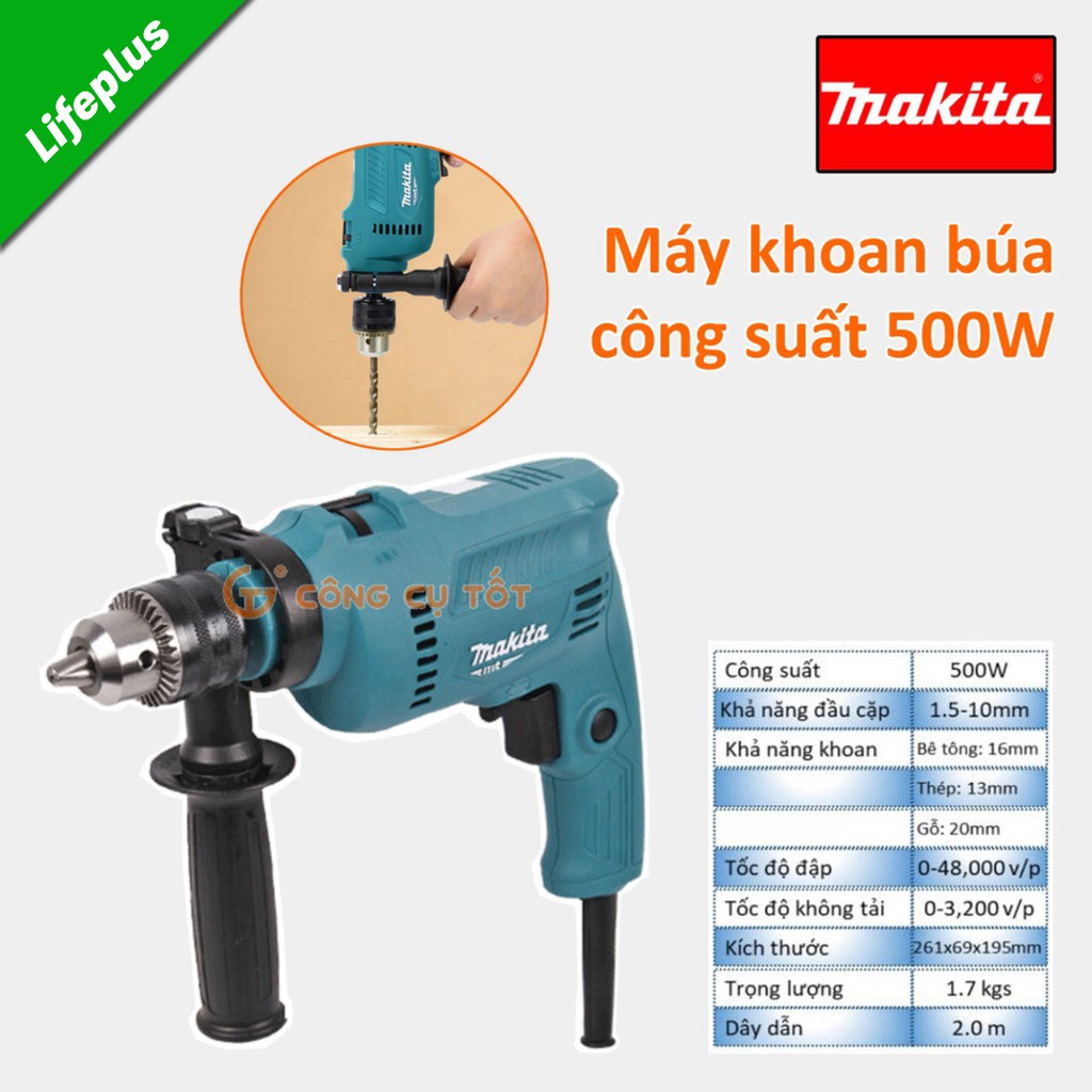 Máy khoan búa Makita M0801B công suất 500W