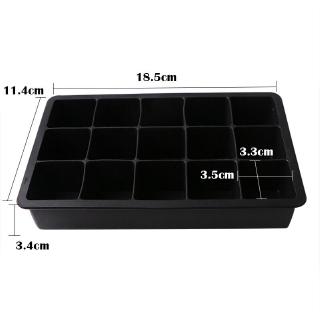 15-Cavity Large Ice Cube DIY Silicon Tray Pudding Jelly Maker Mold Square Mould