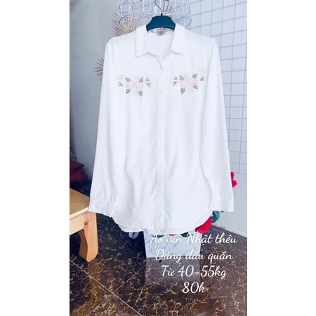 Áo vin trắng dài tay kiểu