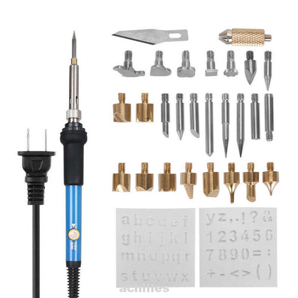 Bộ 28 đầu bút khắc gỗ bằng nhiệt gắn máy mỏ hàn điện tiện dụng